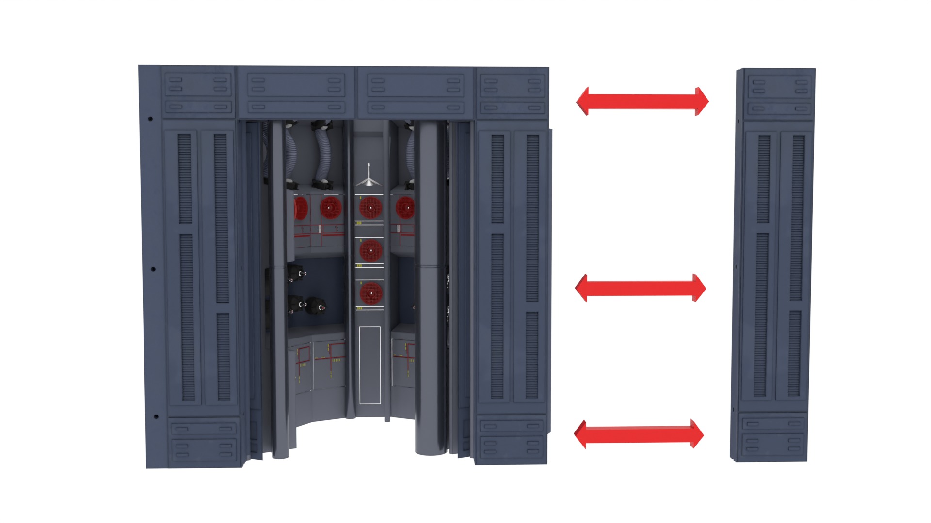Set 3 - Docking bay Command Office 1-12 scale Blackseries 3D print model_36