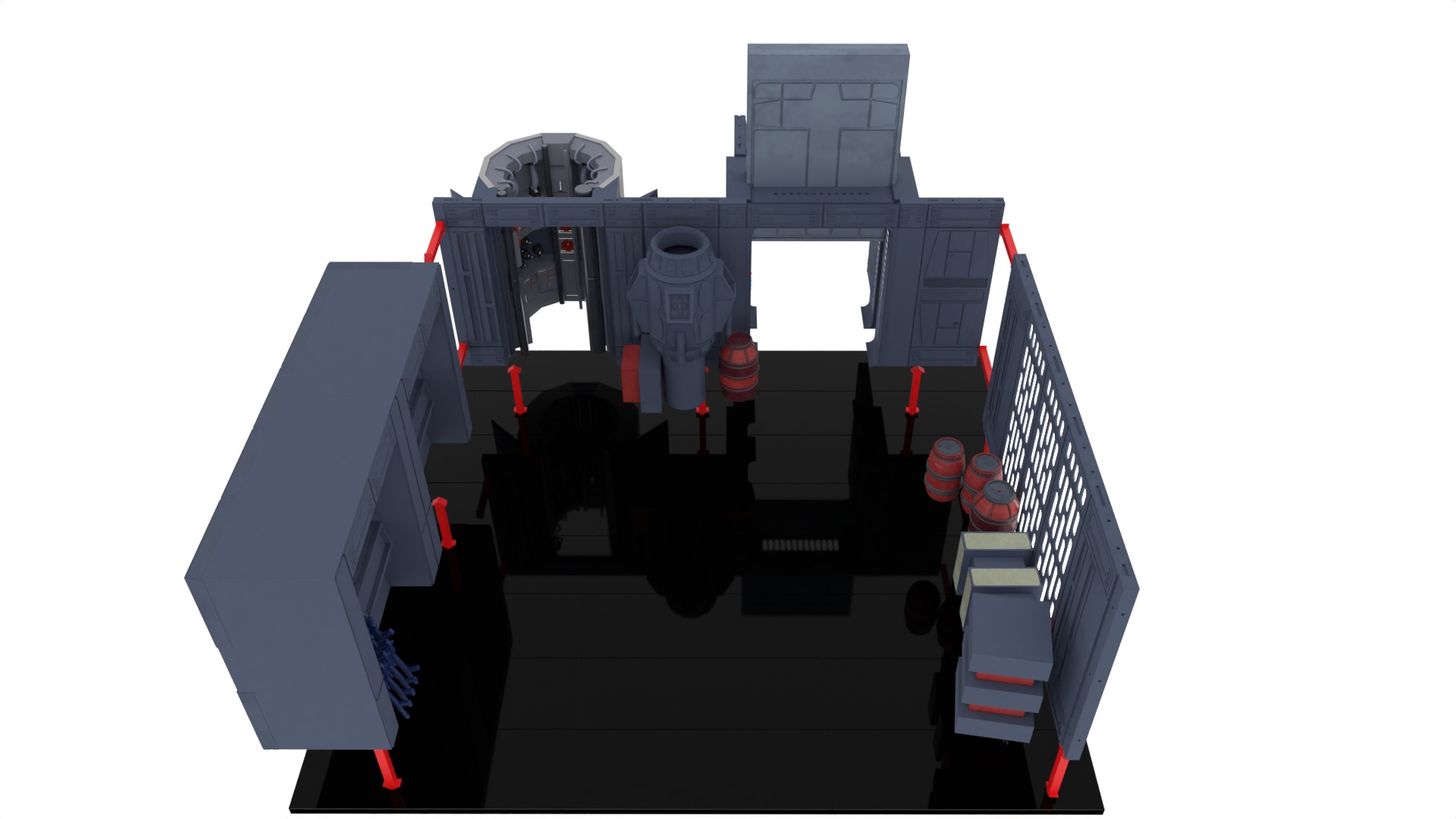 Set 3 - Docking bay Command Office 1-12 scale Blackseries 3D print model_29