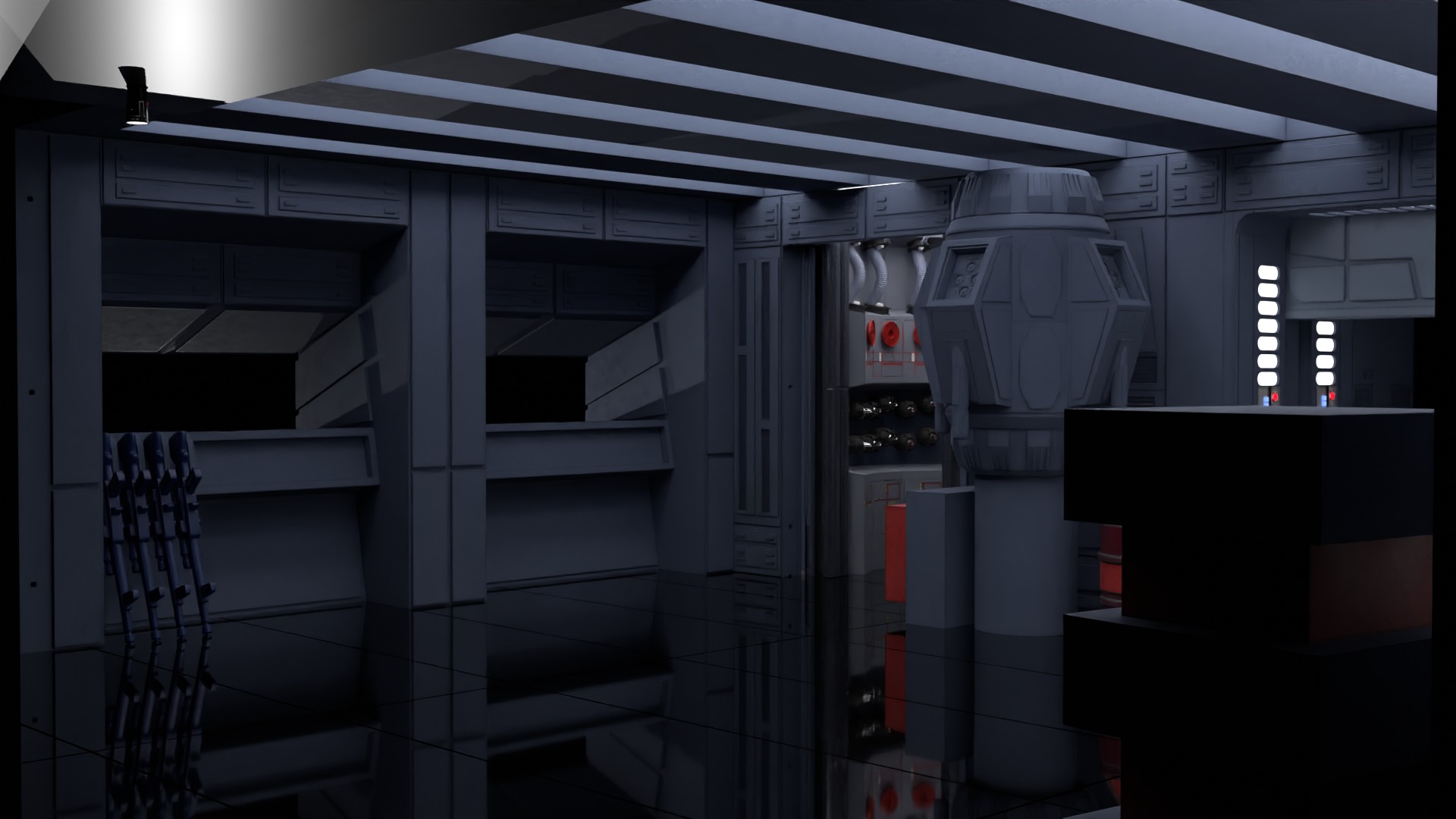 Set 3 - Docking bay Command Office 1-12 scale Blackseries 3D print model_11