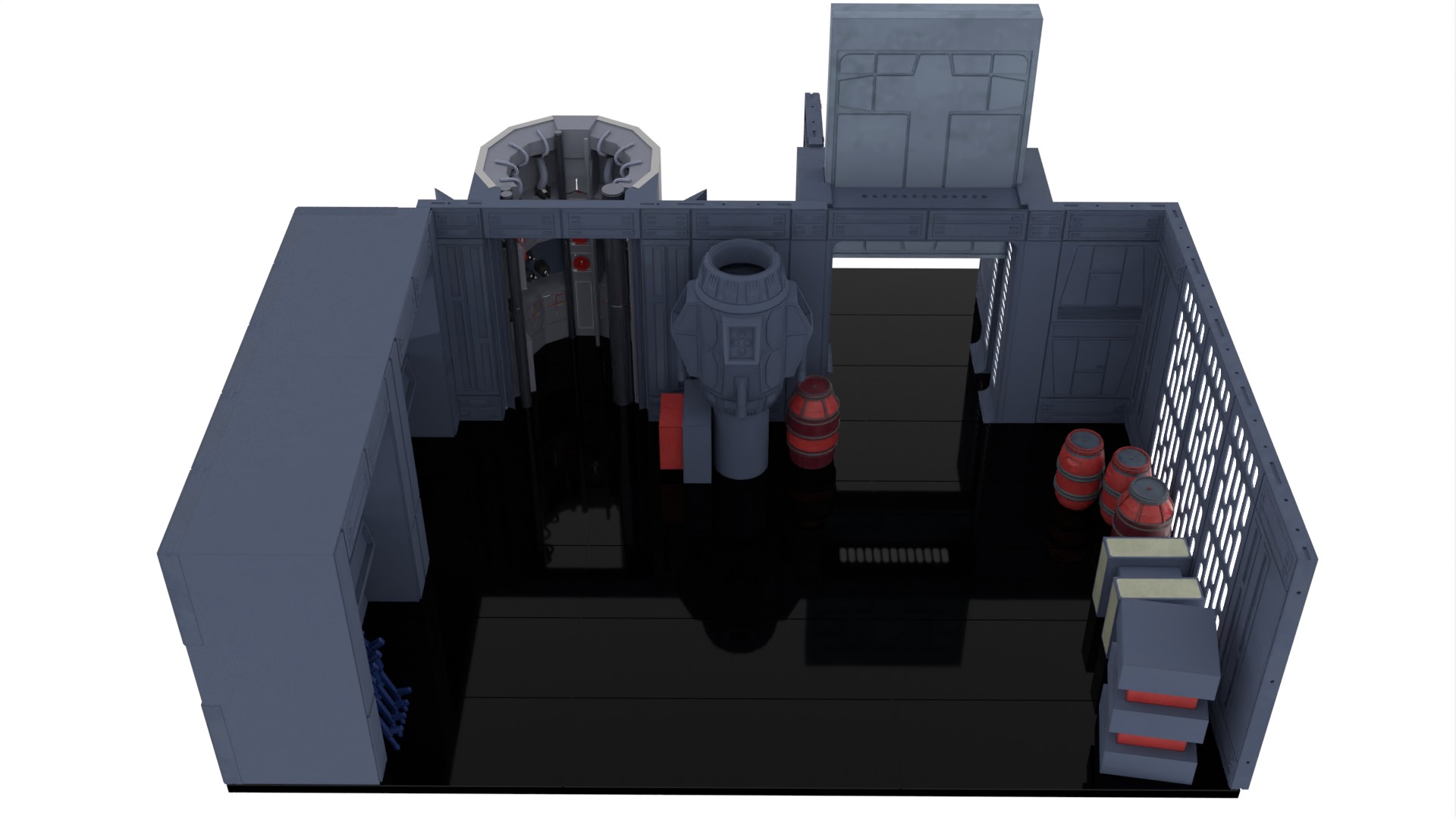 Set 3 - Docking bay Command Office 1-12 scale Blackseries 3D print model_23