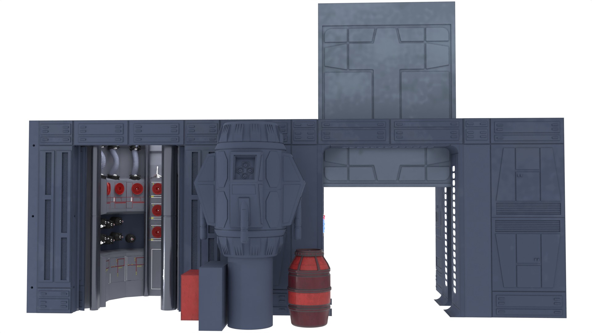 Set 3 - Docking bay Command Office 1-12 scale Blackseries 3D print model_43