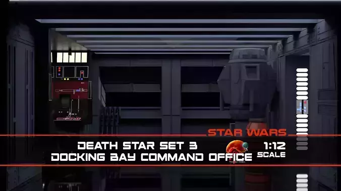 Set 3 - Docking bay Command Office 1-12 scale Blackseries 3D print model