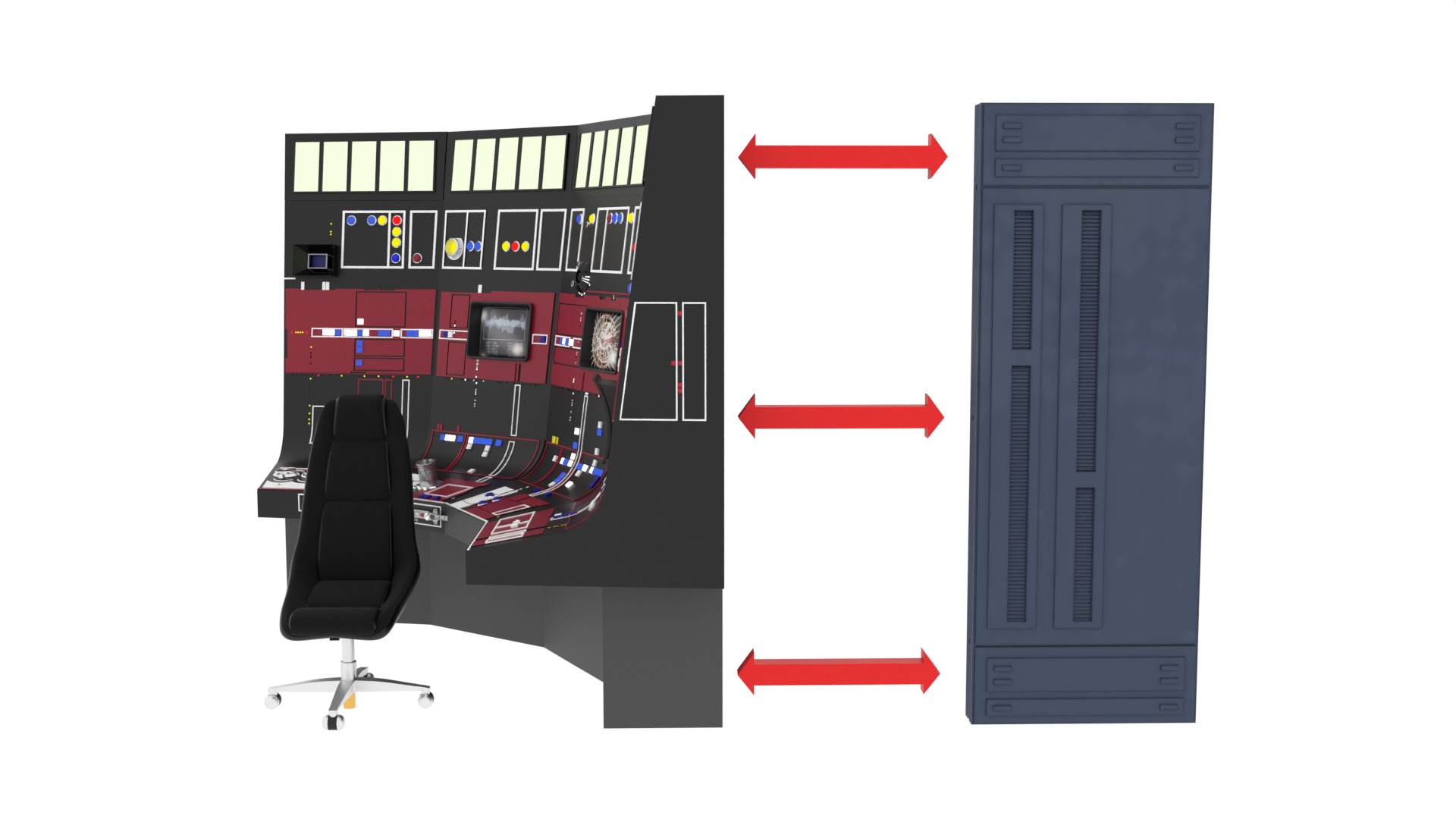 Set 3 - Docking bay Command Office 1-12 scale Blackseries 3D print model_32