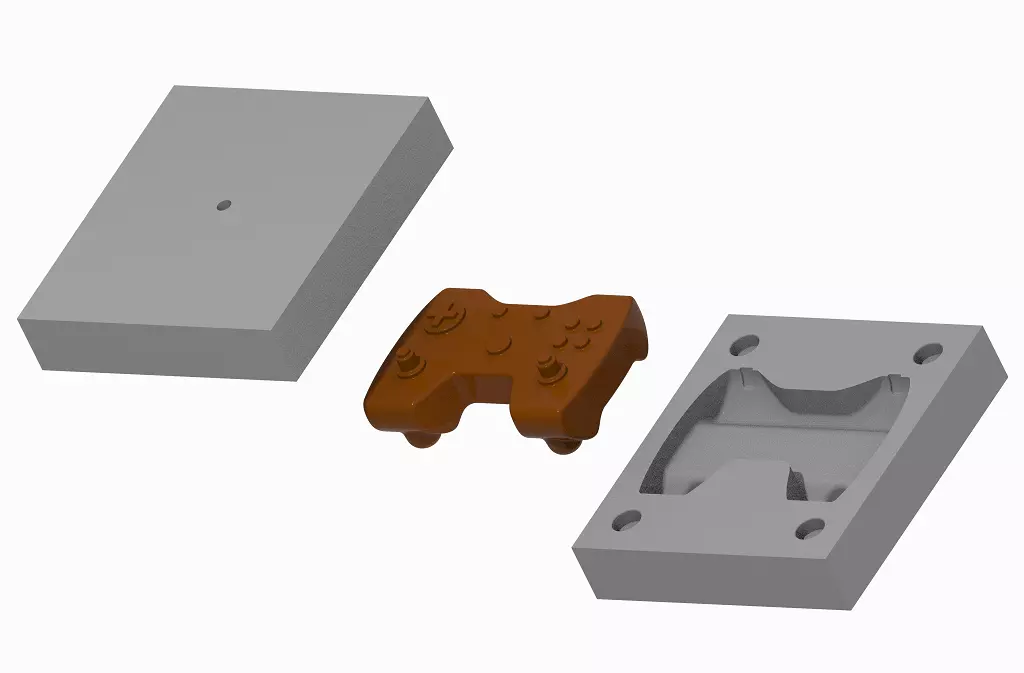Chocolate Mold Gamepad 3D print model_0