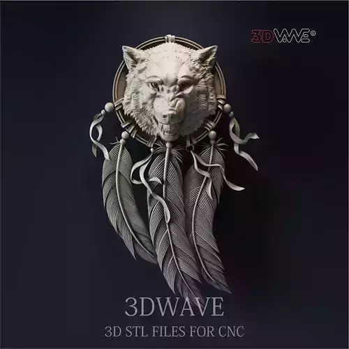 WOLF WIND CATCHER 3d stl files for CNC