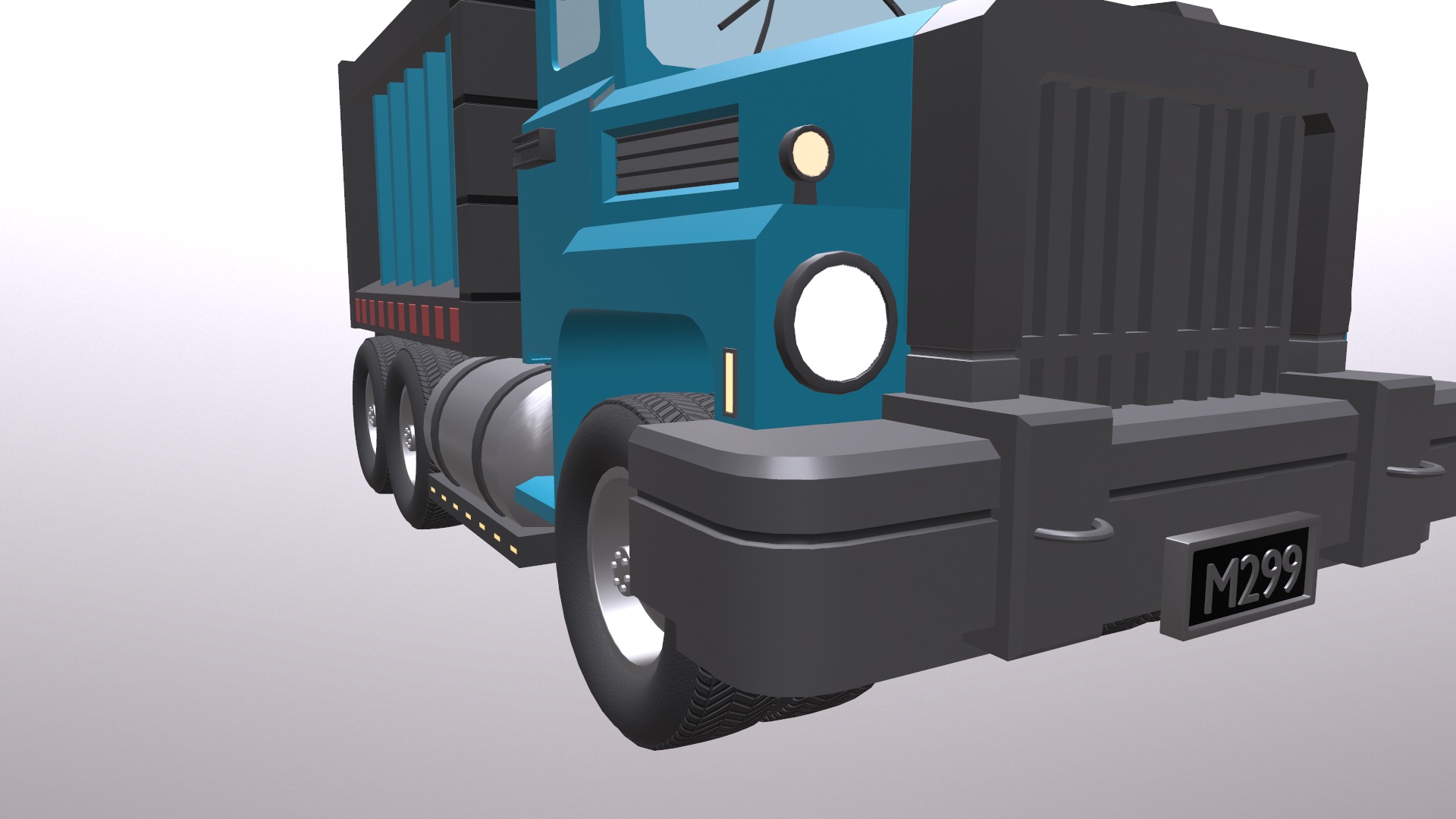 Load Trucktor With Rigged 3D model_19