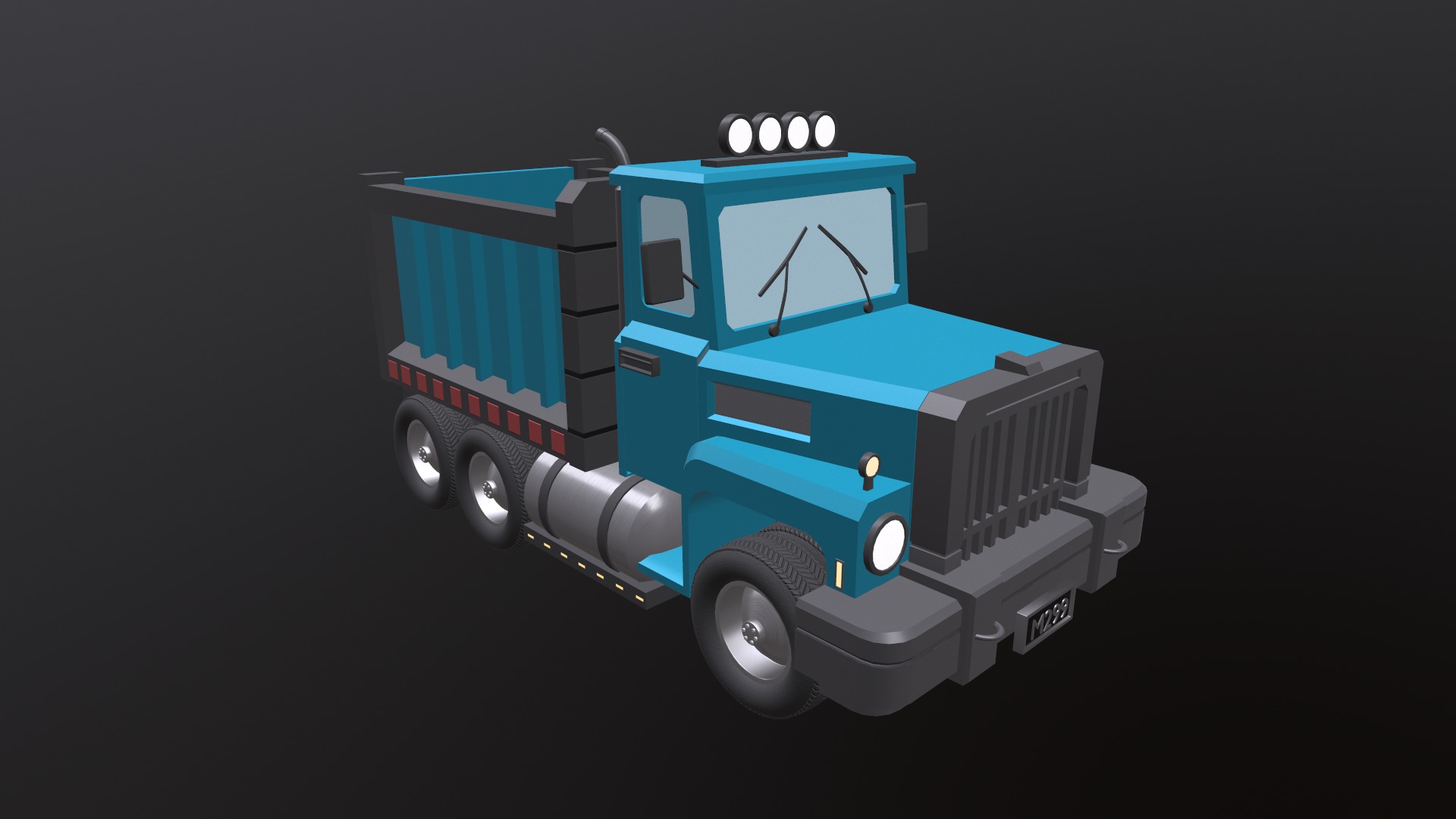 Load Trucktor With Rigged 3D model_20