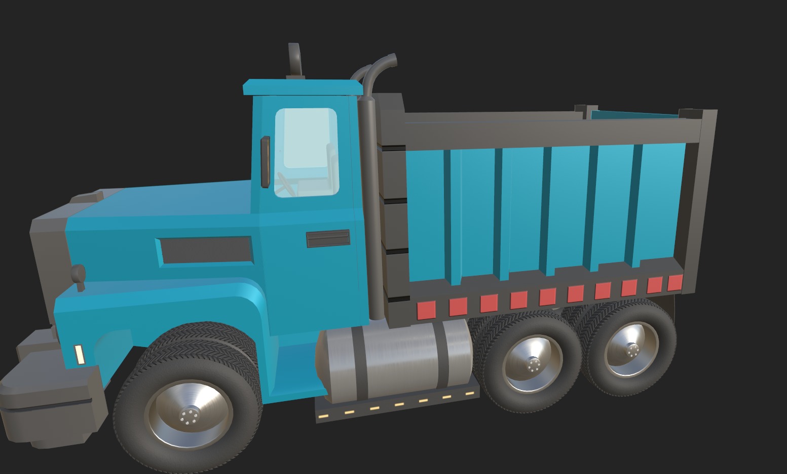 Load Trucktor With Rigged 3D model_39