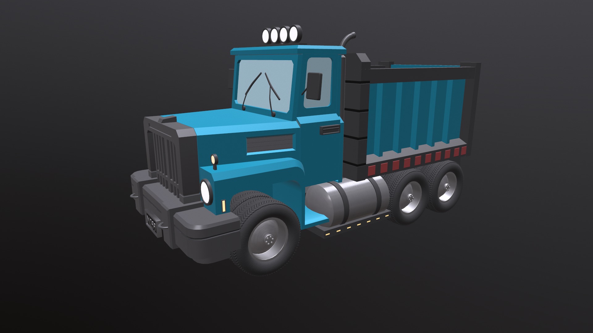 Load Trucktor With Rigged 3D model_15