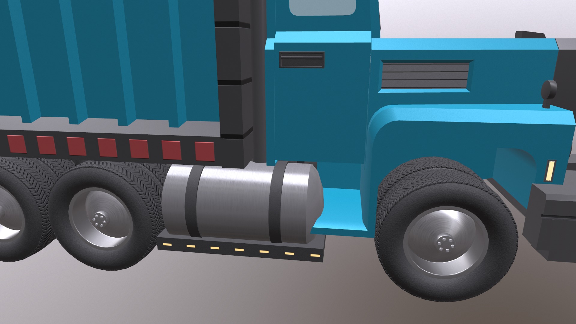 Load Trucktor With Rigged 3D model_29