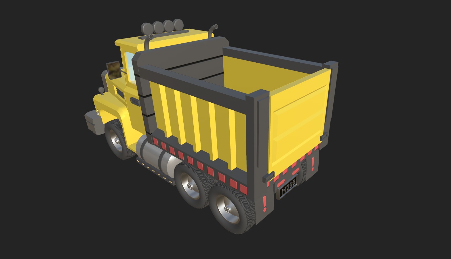 Load Trucktor With Rigged 3D model_58