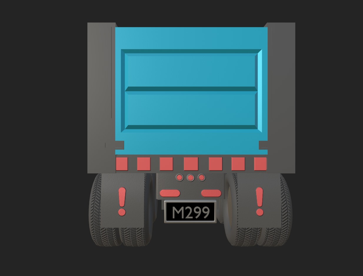 Load Trucktor With Rigged 3D model_36
