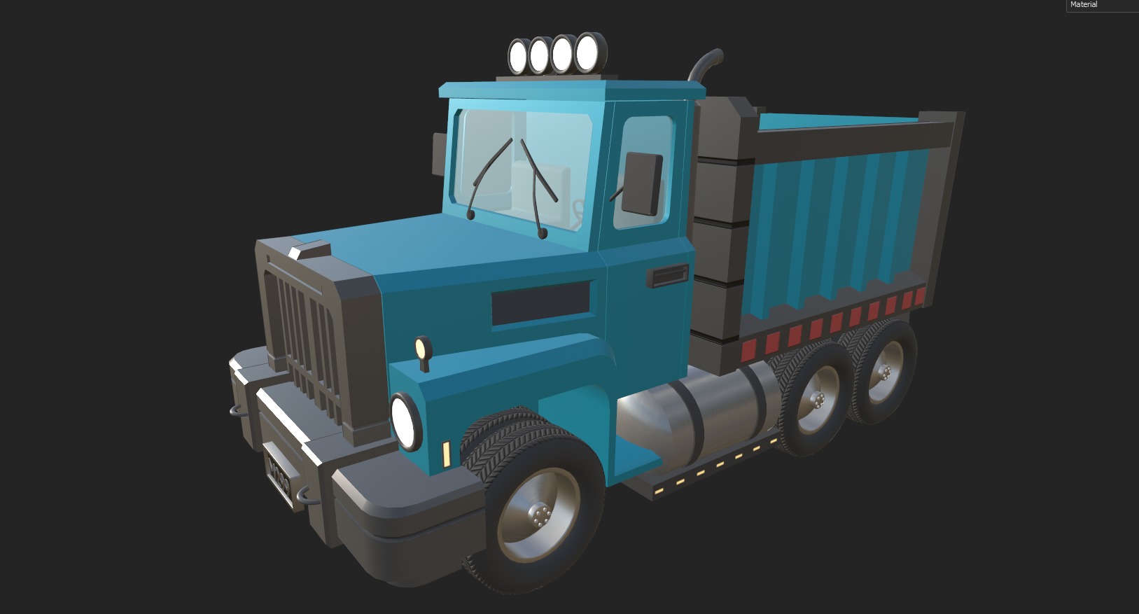 Load Trucktor With Rigged 3D model_52