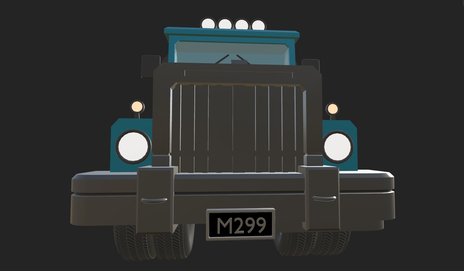 Load Trucktor With Rigged 3D model_37