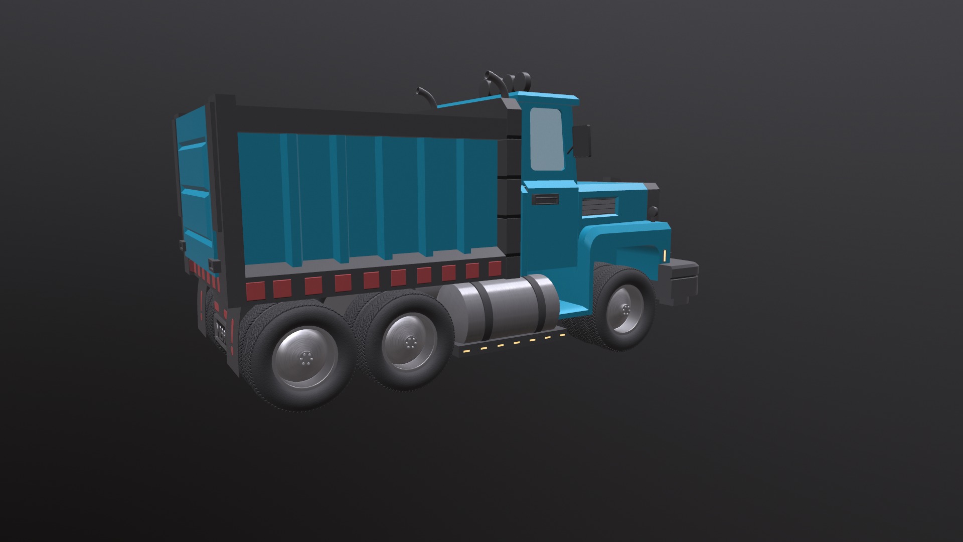 Load Trucktor With Rigged 3D model_16