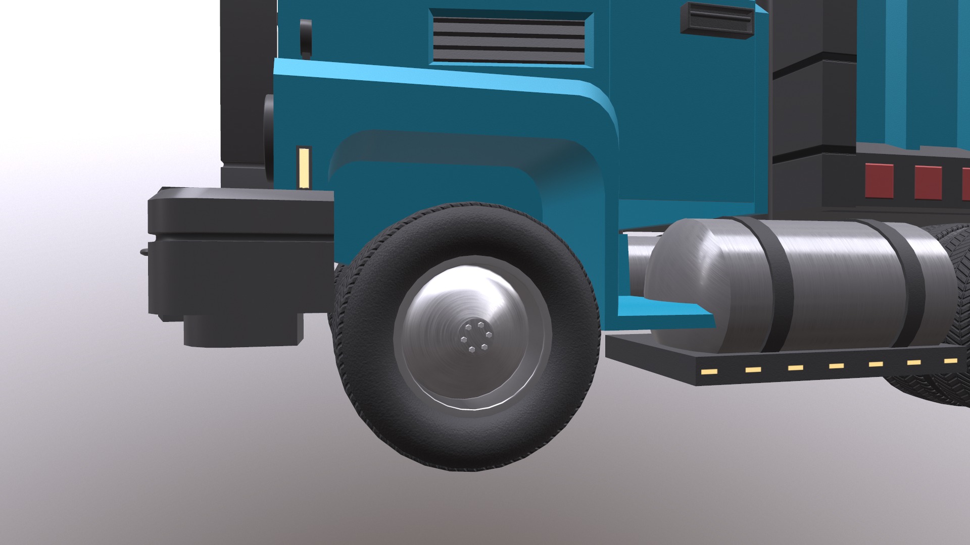 Load Trucktor With Rigged 3D model_11