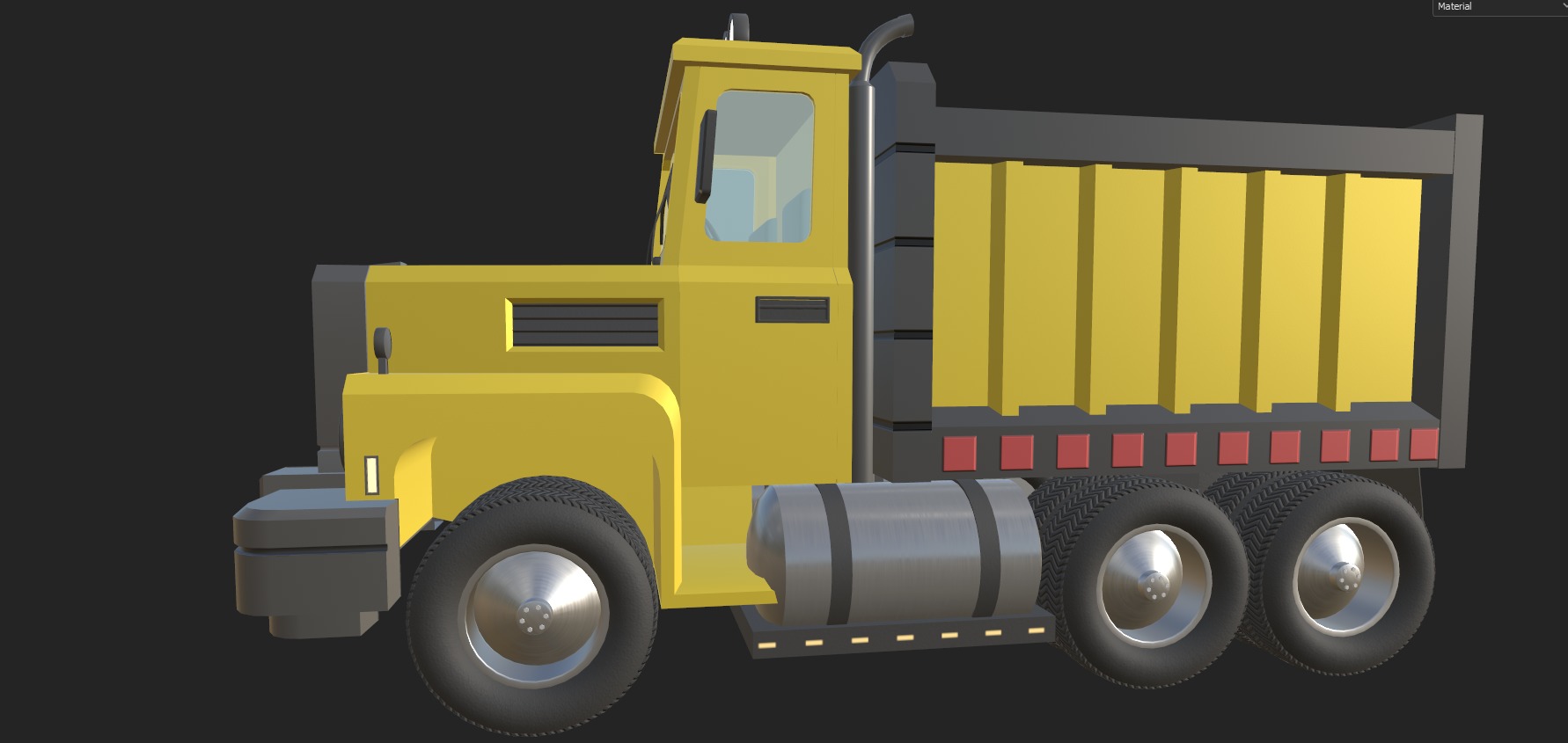 Load Trucktor With Rigged 3D model_55