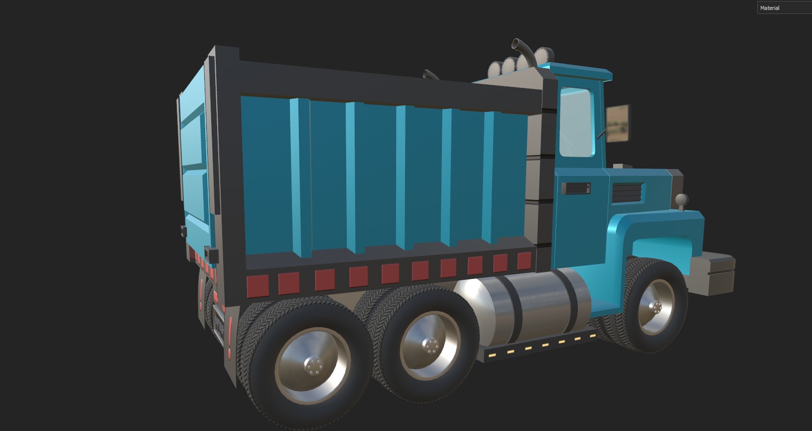 Load Trucktor With Rigged 3D model_35