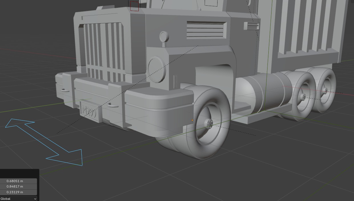 Load Trucktor With Rigged 3D model_64