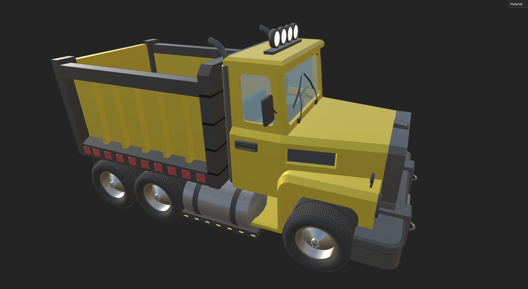 Load Trucktor With Rigged 3D model_56