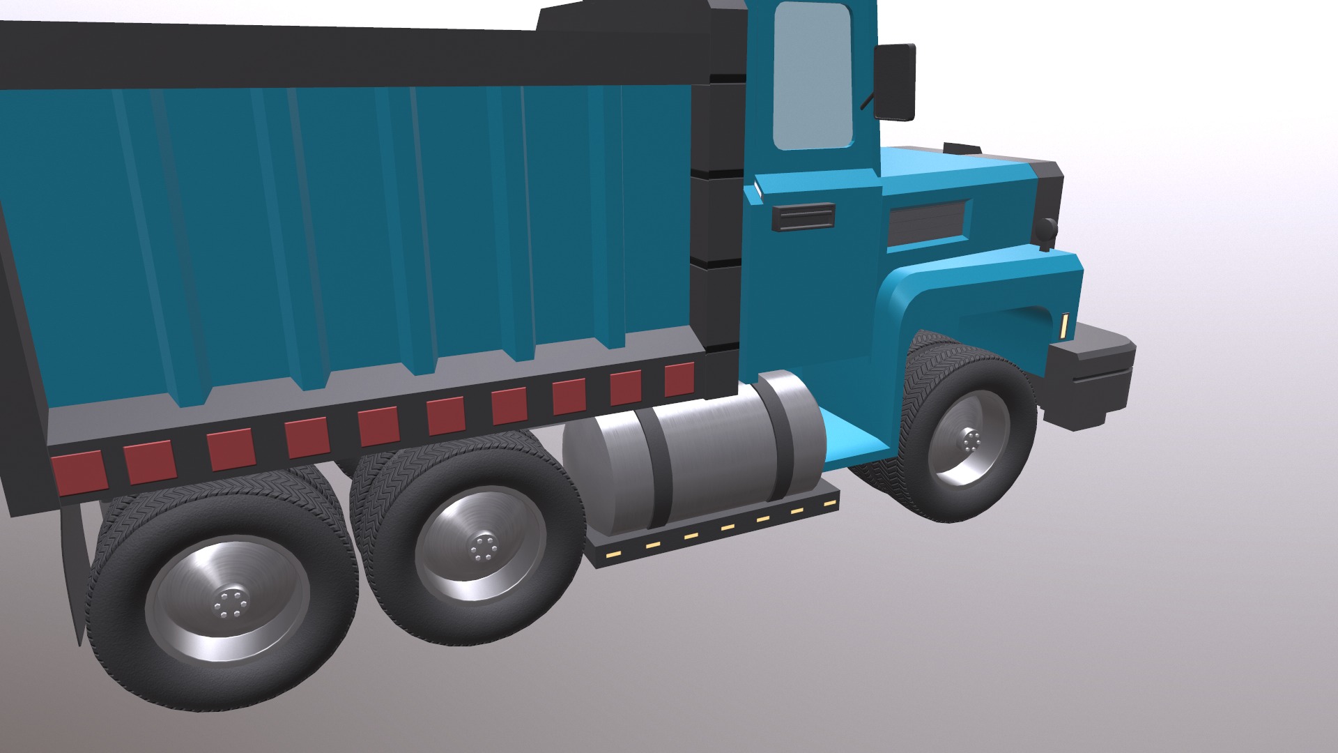 Load Trucktor With Rigged 3D model_13