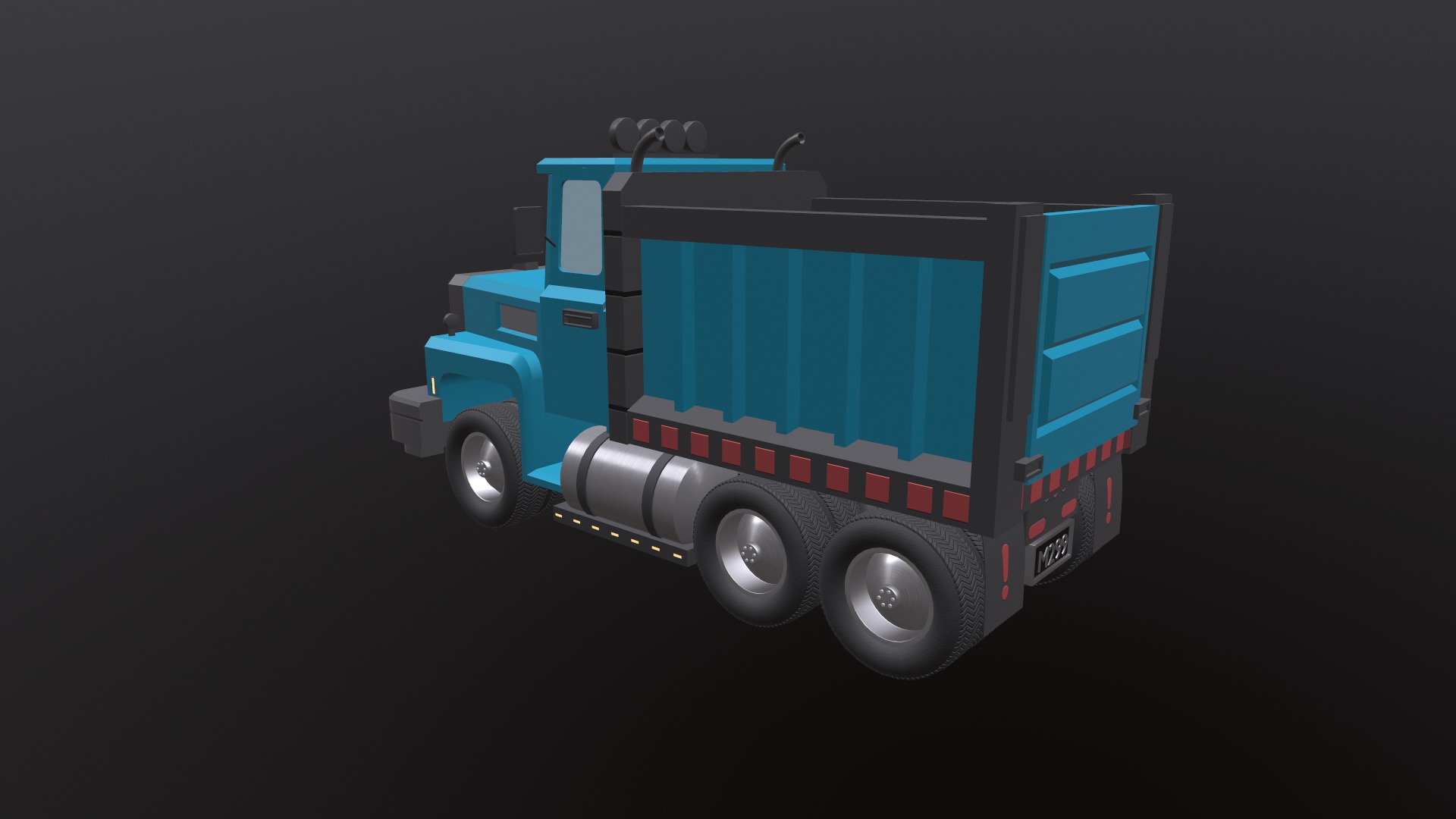 Load Trucktor With Rigged 3D model_18