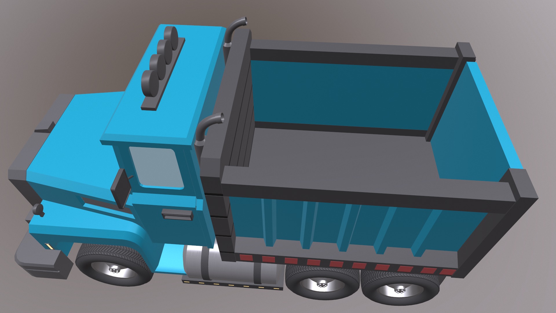 Load Trucktor With Rigged 3D model_25