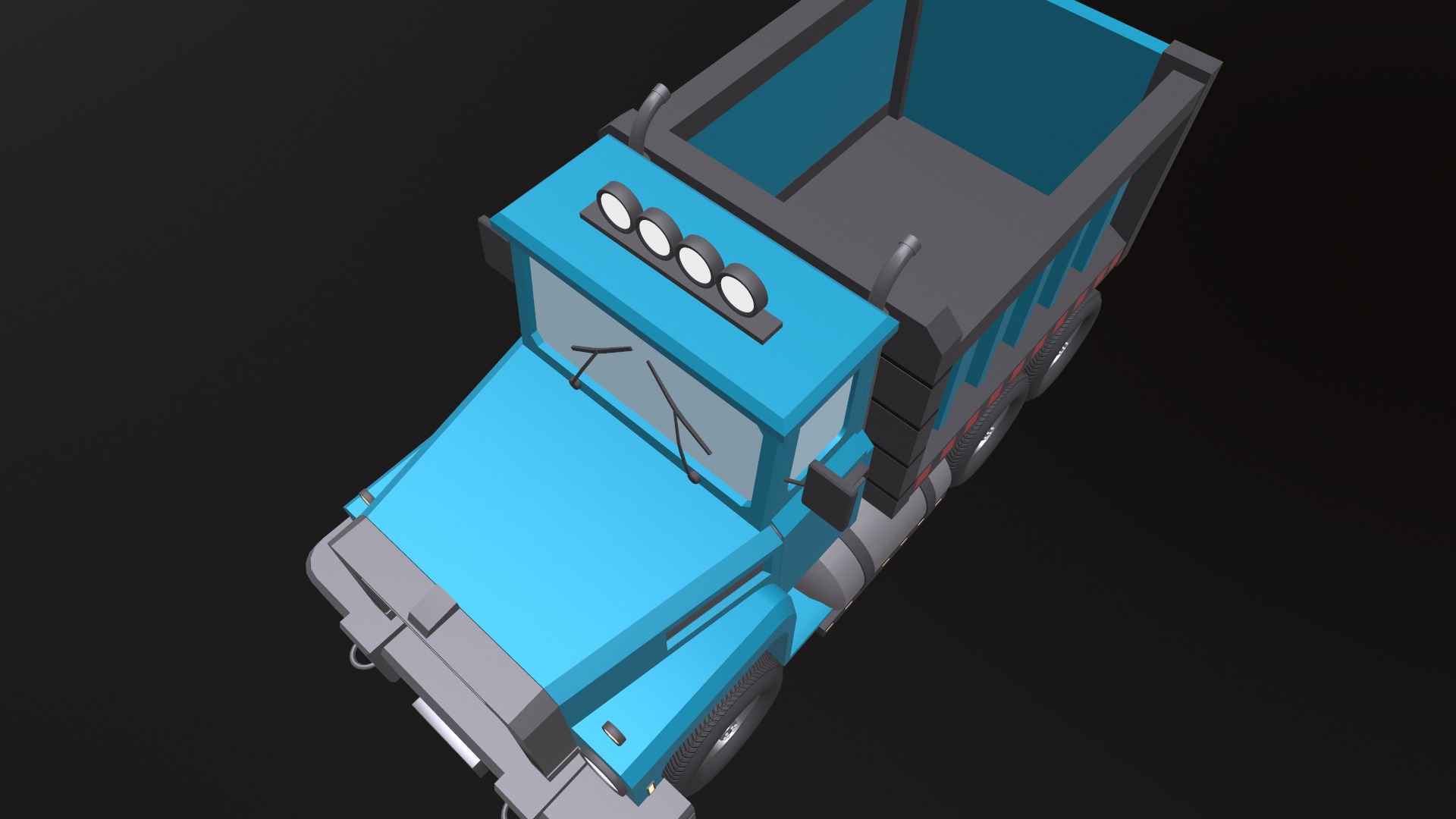 Load Trucktor With Rigged 3D model_9