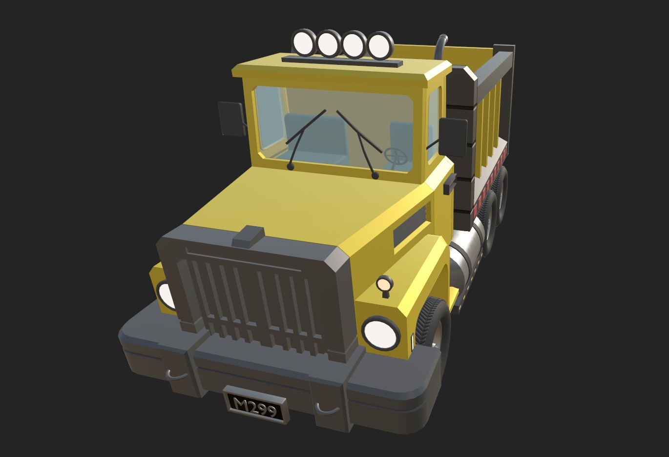 Load Trucktor With Rigged 3D model_54