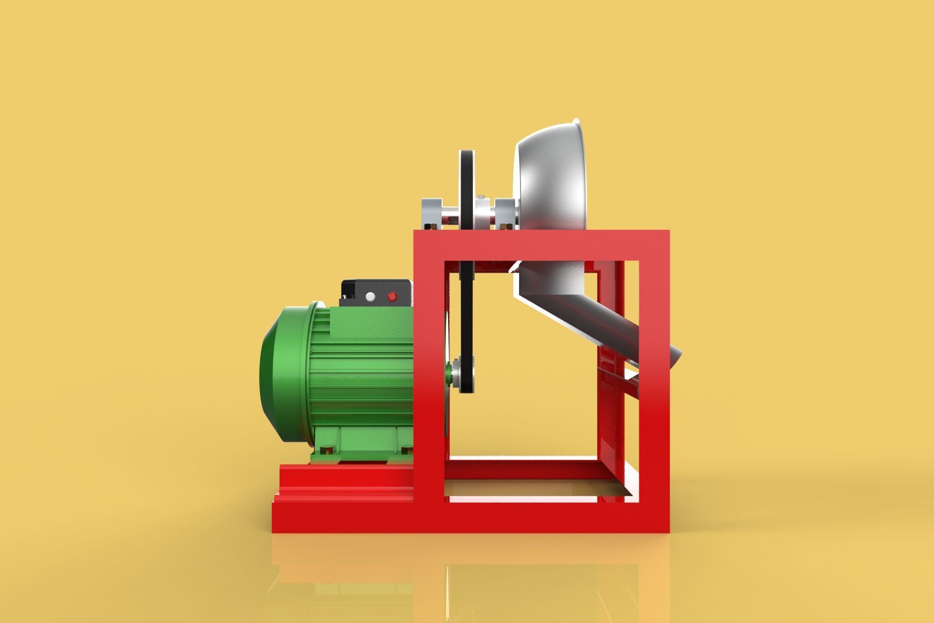 COCONUT GRATING MACHINE GRATER SHREDDER SCRAPER CHOPPER CRUSHER 3D model_15