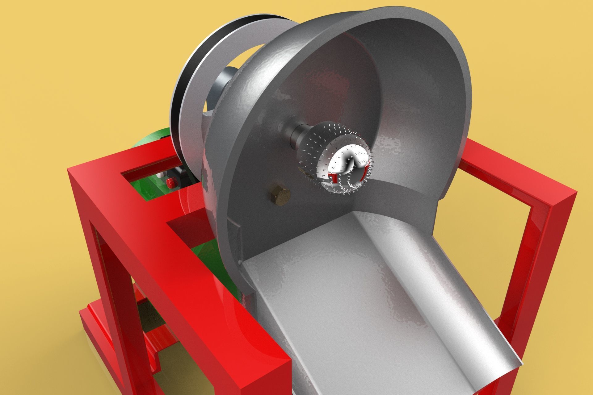 COCONUT GRATING MACHINE GRATER SHREDDER SCRAPER CHOPPER CRUSHER 3D model_9