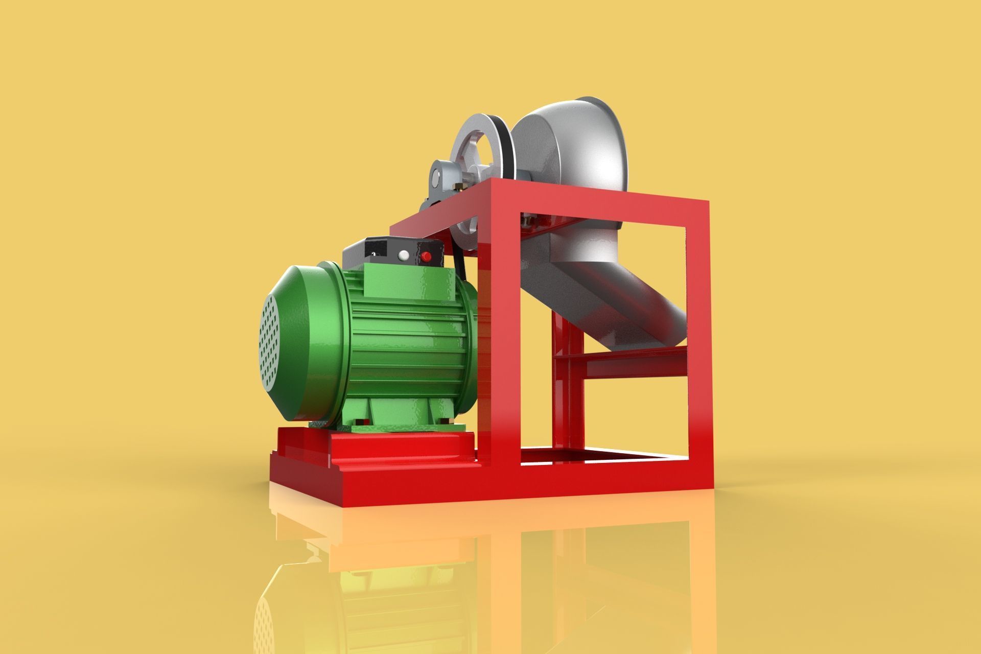 COCONUT GRATING MACHINE GRATER SHREDDER SCRAPER CHOPPER CRUSHER 3D model_5