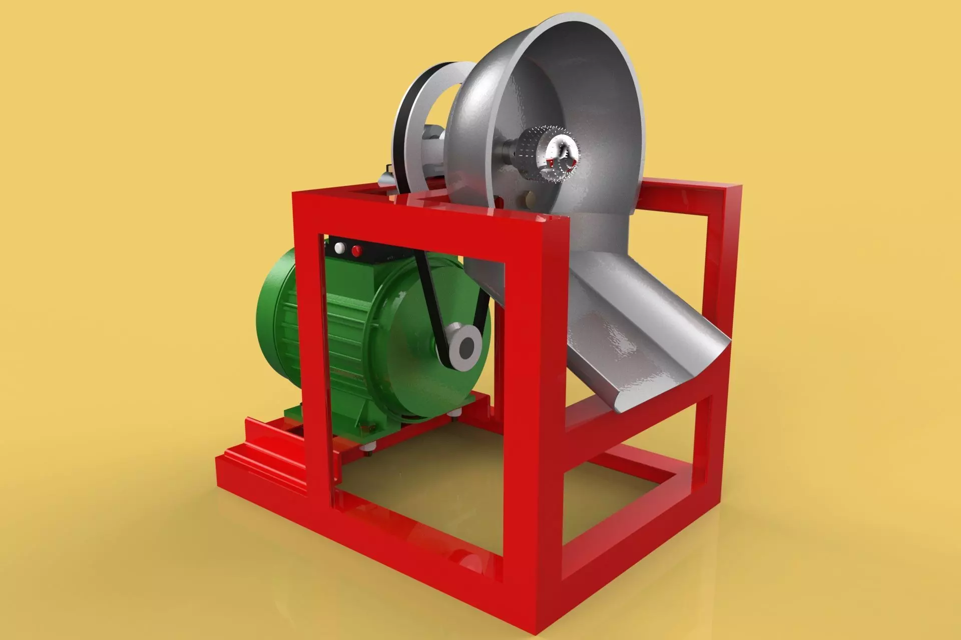 COCONUT GRATING MACHINE GRATER SHREDDER SCRAPER CHOPPER CRUSHER 3D model_0