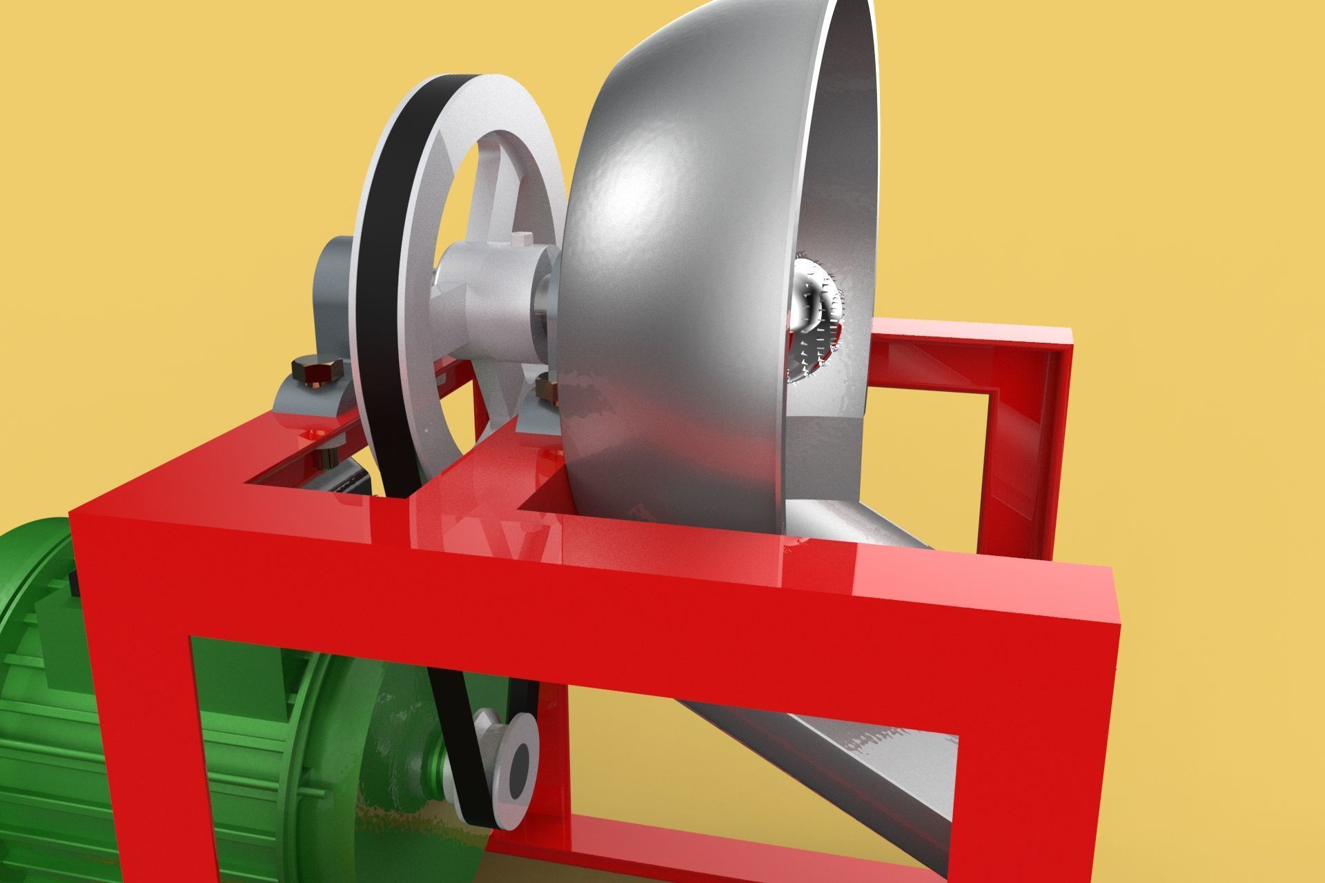 COCONUT GRATING MACHINE GRATER SHREDDER SCRAPER CHOPPER CRUSHER 3D model_12