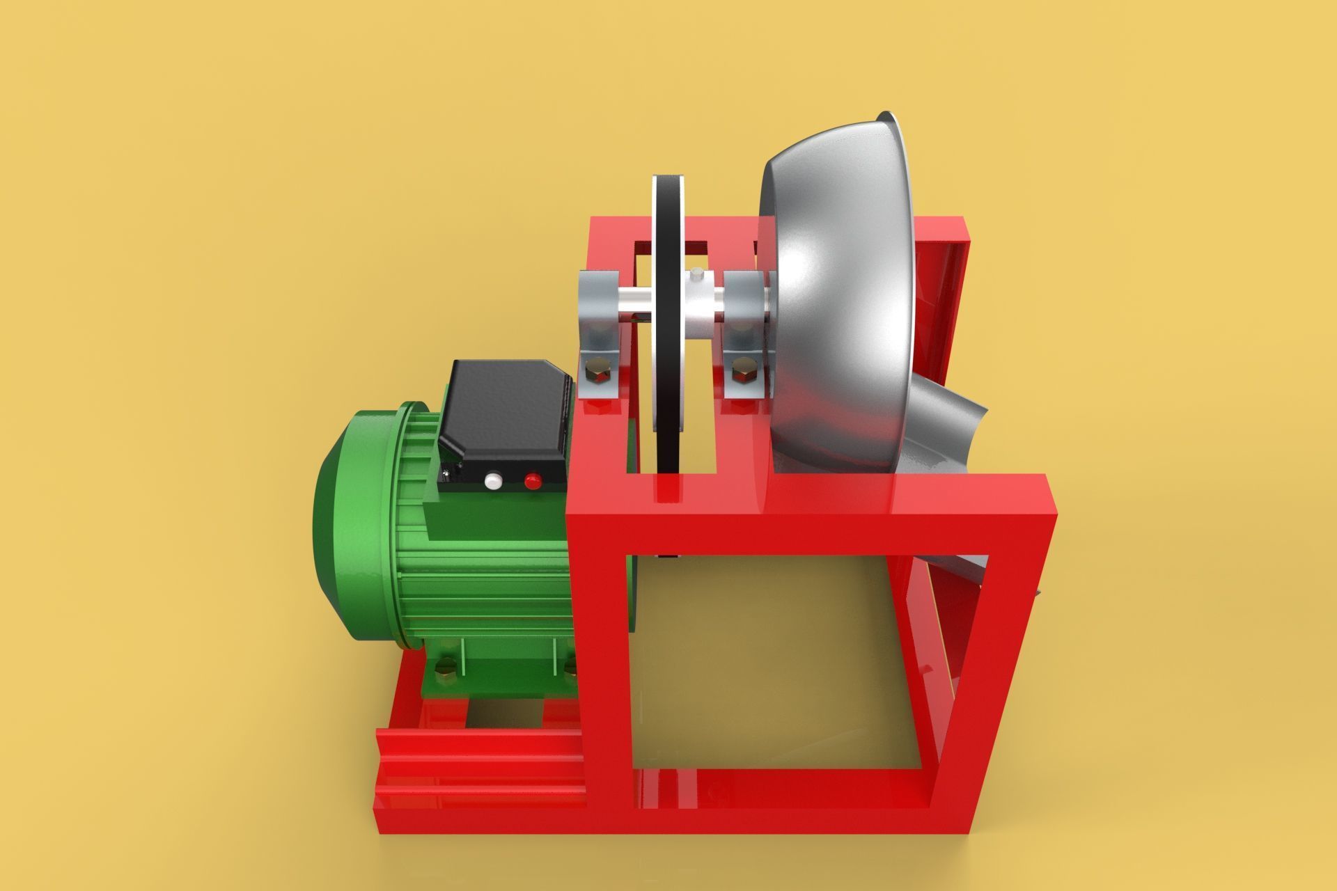 COCONUT GRATING MACHINE GRATER SHREDDER SCRAPER CHOPPER CRUSHER 3D model_16