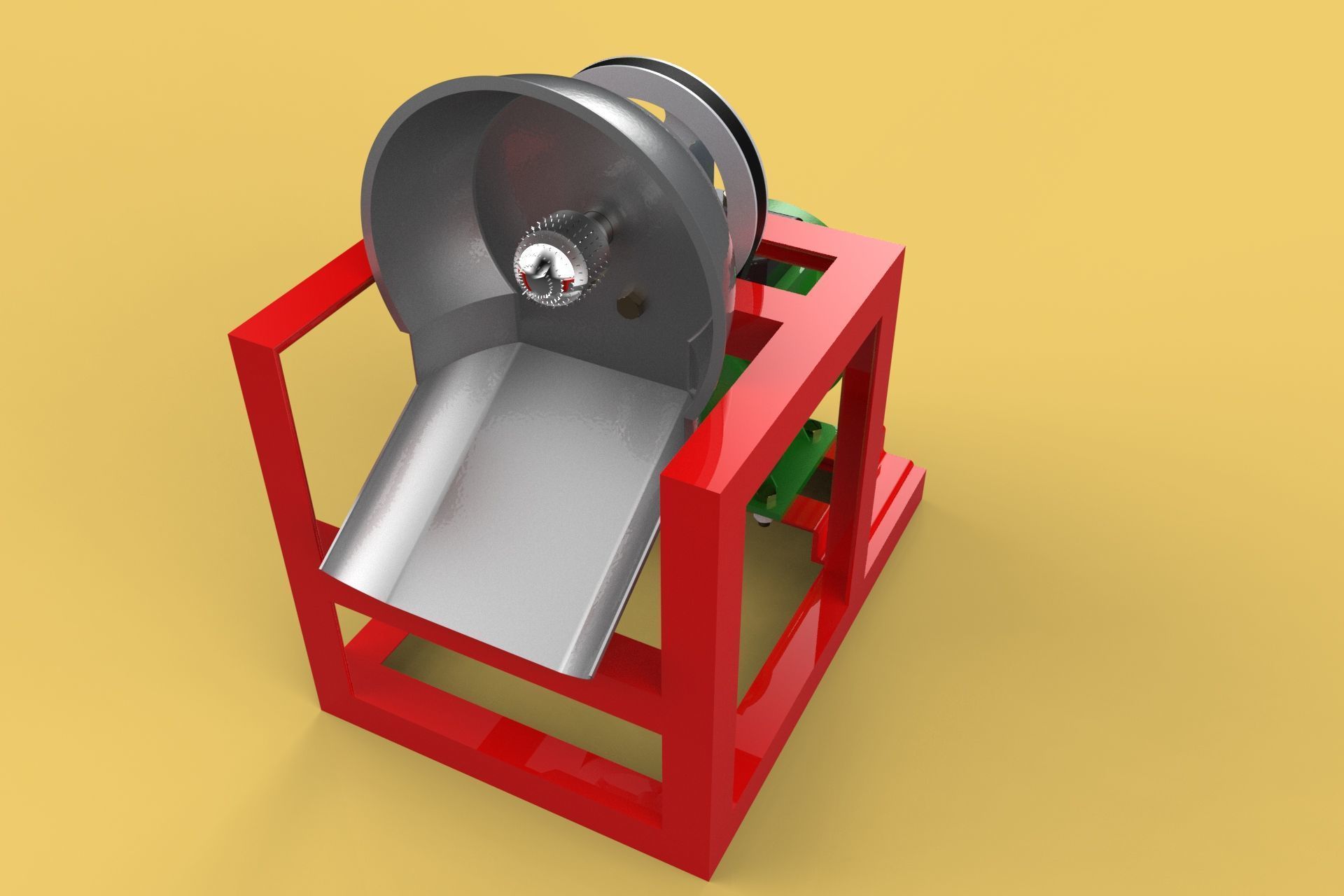 COCONUT GRATING MACHINE GRATER SHREDDER SCRAPER CHOPPER CRUSHER 3D model_2