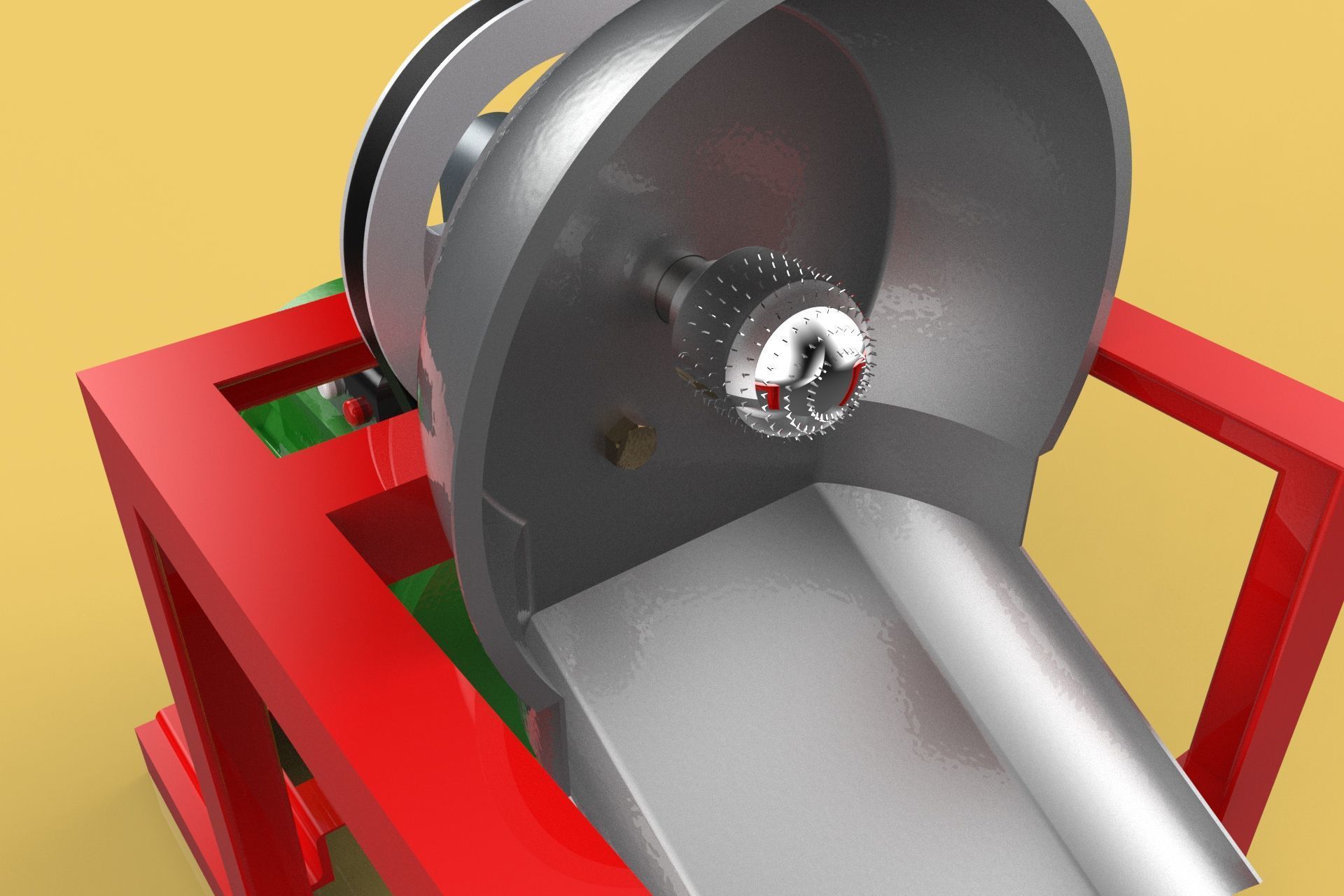 COCONUT GRATING MACHINE GRATER SHREDDER SCRAPER CHOPPER CRUSHER 3D model_10