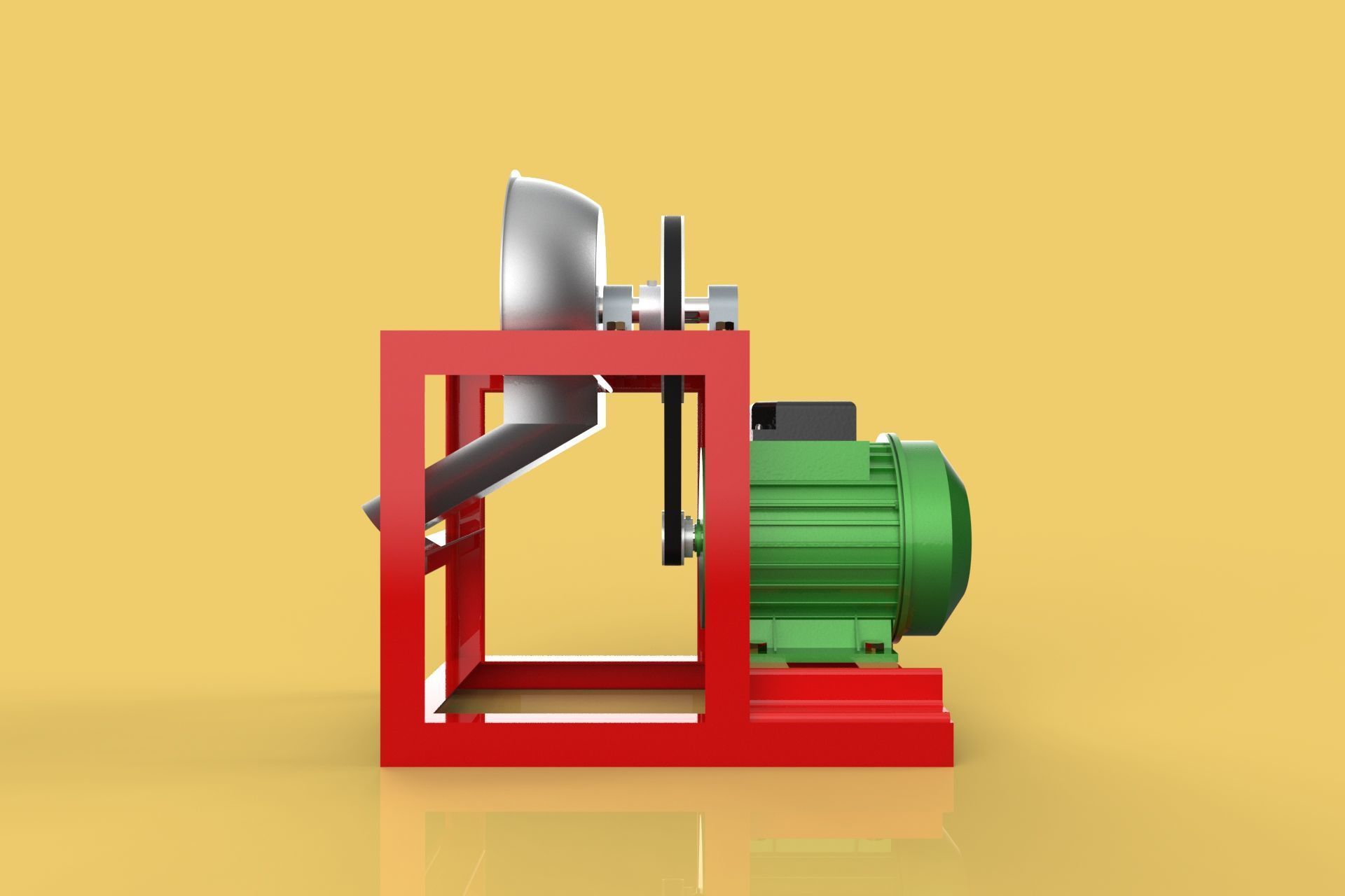 COCONUT GRATING MACHINE GRATER SHREDDER SCRAPER CHOPPER CRUSHER 3D model_17
