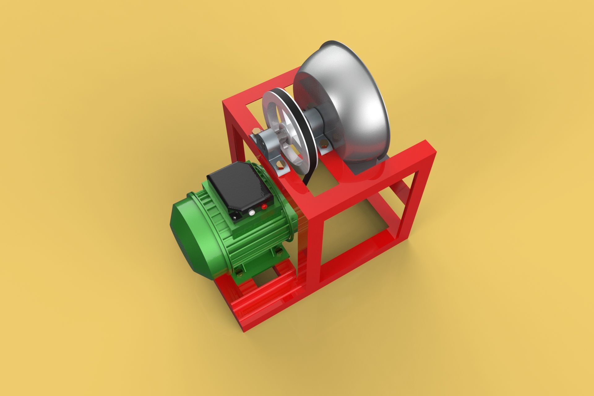 COCONUT GRATING MACHINE GRATER SHREDDER SCRAPER CHOPPER CRUSHER 3D model_4