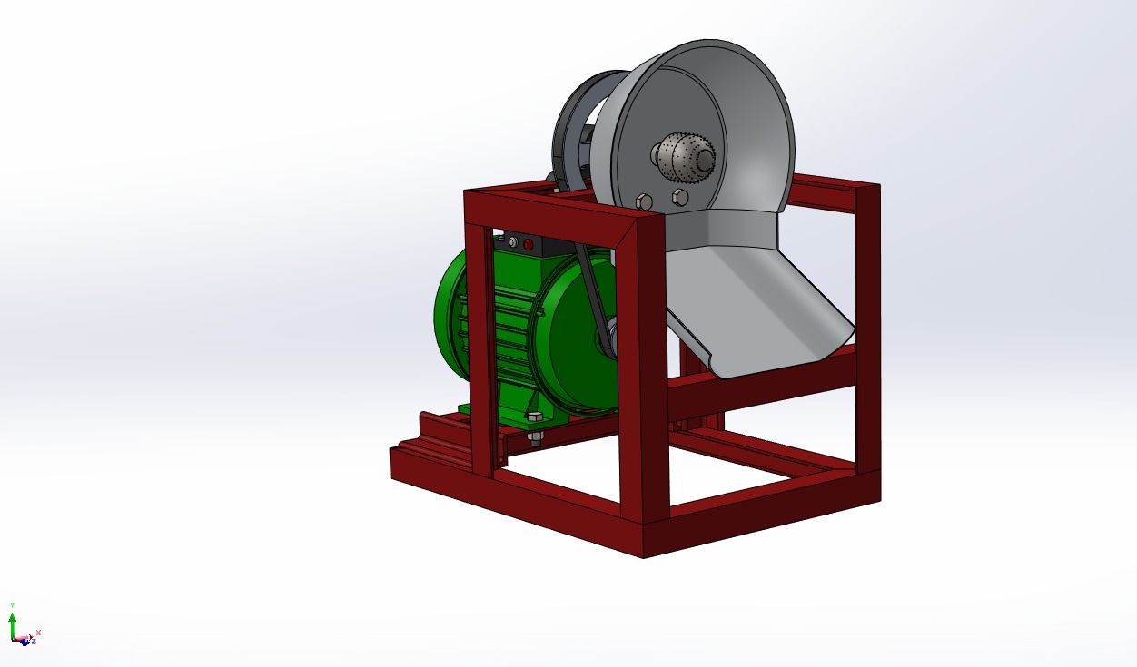 COCONUT GRATING MACHINE GRATER SHREDDER SCRAPER CHOPPER CRUSHER 3D model_22