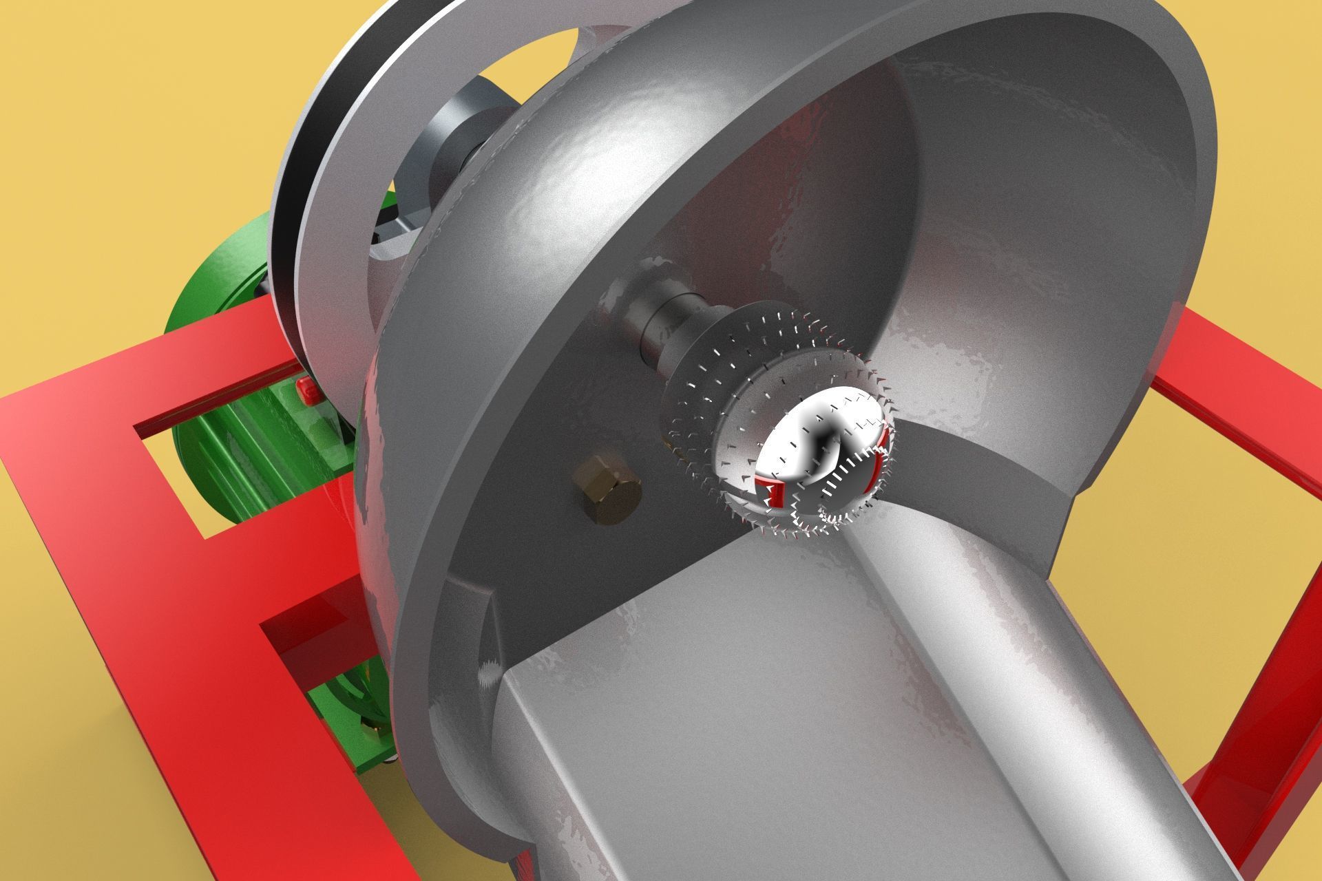 COCONUT GRATING MACHINE GRATER SHREDDER SCRAPER CHOPPER CRUSHER 3D model_8