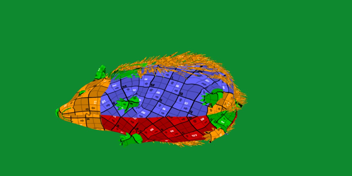 African Pygmy Hedgehog Low-poly 3D model_26