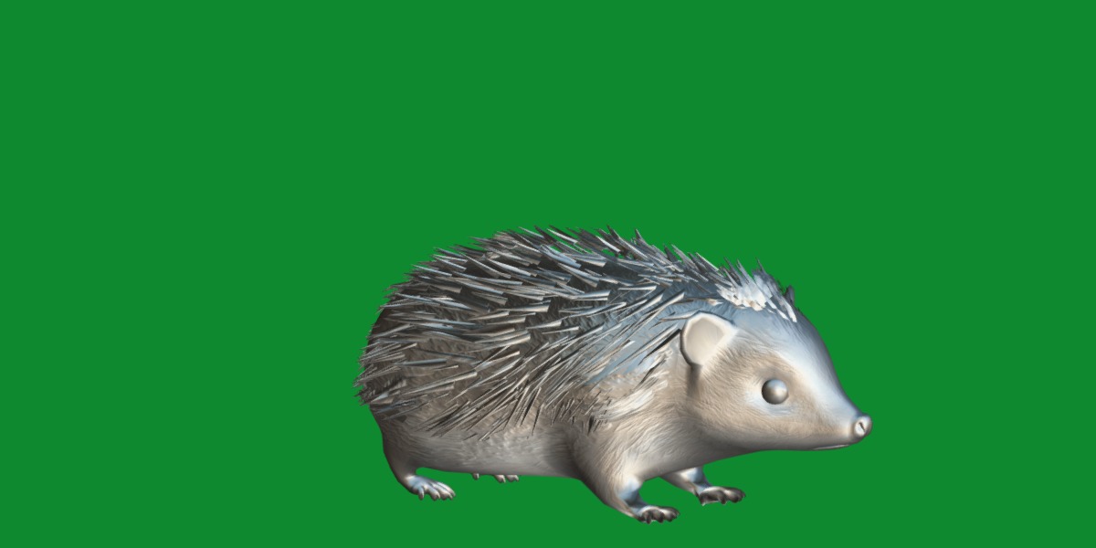 African Pygmy Hedgehog Low-poly 3D model_20