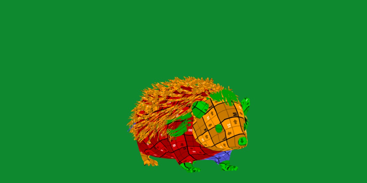 African Pygmy Hedgehog Low-poly 3D model_25