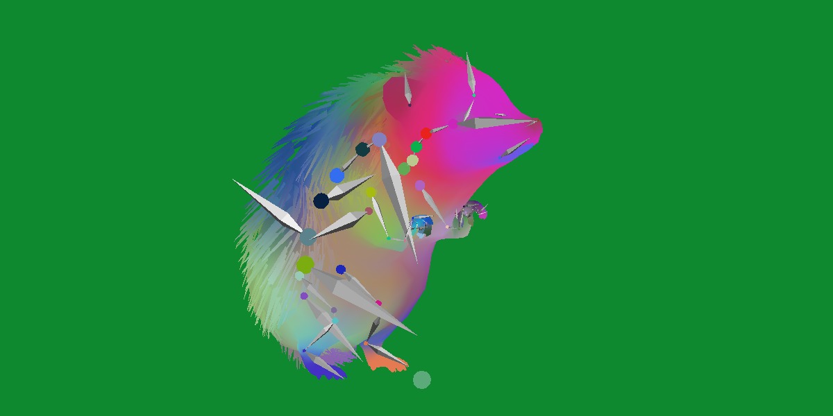 African Pygmy Hedgehog Low-poly 3D model_9