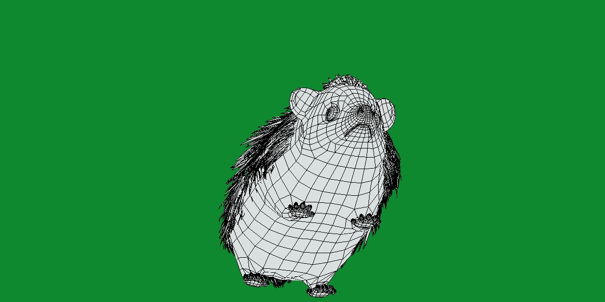 African Pygmy Hedgehog Low-poly 3D model_22