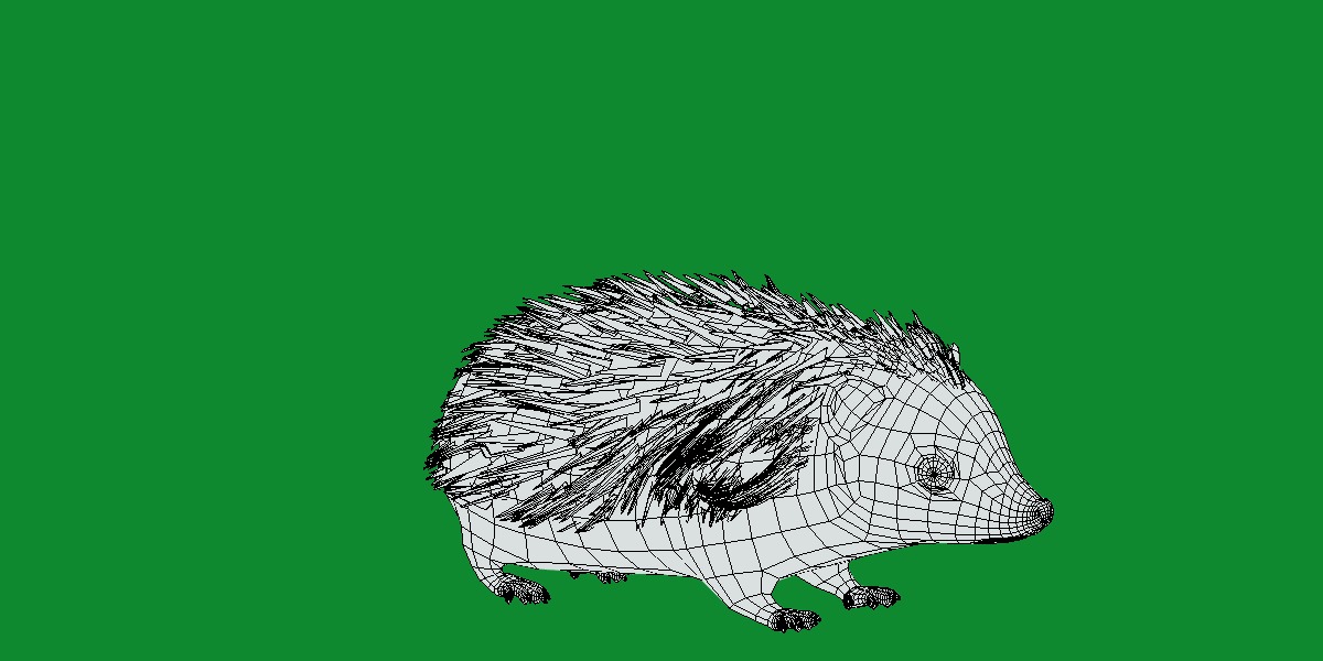 African Pygmy Hedgehog Low-poly 3D model_21