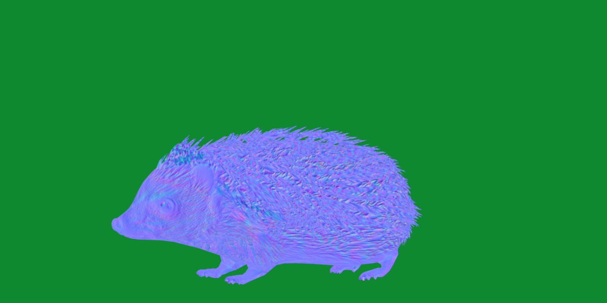 African Pygmy Hedgehog Low-poly 3D model_14