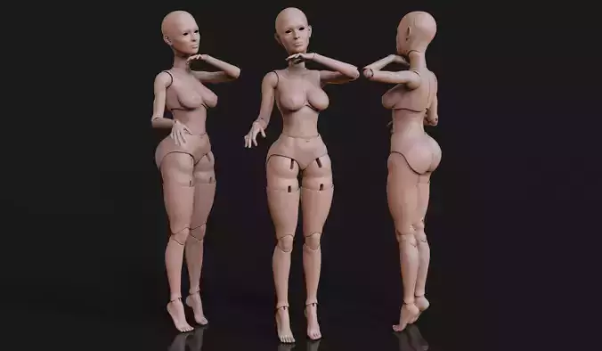 Millie 3D BJD Doll articulated dolls bjdprinting  3D print model