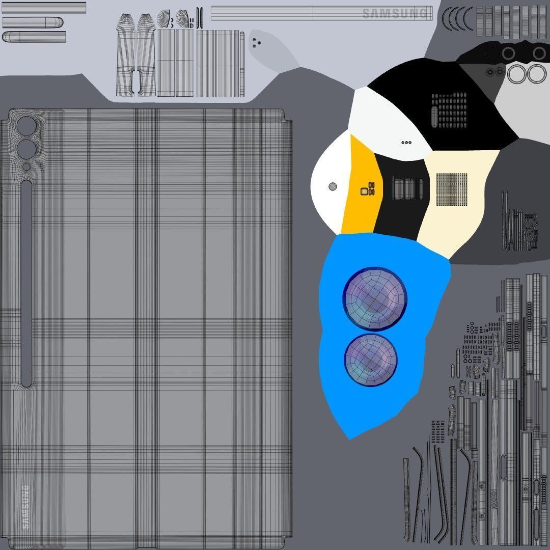 Samsung Galaxy Tab S10 Plus And Ultra Gray 3D model_33